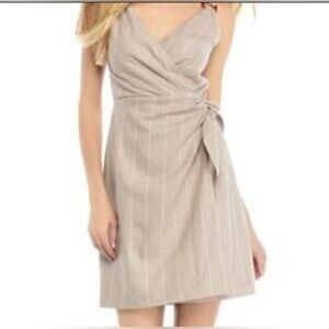 The Limited Wrap Dress Womens Size 12 Linen Blend NWT